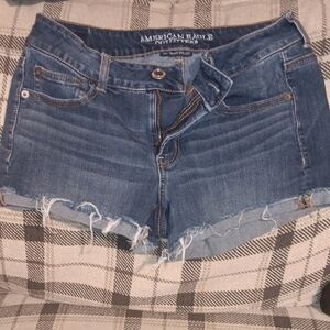 American Eagle Outfitters Women's Dark Blue Jean Shorts